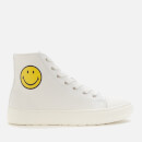 Joshua Sanders Women's Smiley Canvas Hi-Top Trainers - White