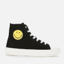 Joshua Sanders Women's Smiley Canvas Hi-Top Trainers - Black