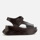 Joshua Sanders Women's Spice Leather Wedged Sandals - Black