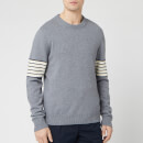Maison Margiela Men's Sleeve Stripe Knitted Jumper - Grey