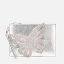 Sophia Webster Women's Flossy Butterfly Embellished Pouchette Bag - Silver