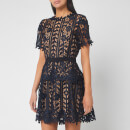 Self-Portrait Women's Lace A-Line Dress - Navy/Nude