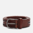 Anderson's Men's Matt Buckle Woven Belt - Brown