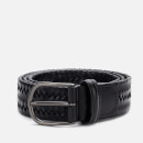 Anderson's Men's Matt Buckle Woven Belt - Black