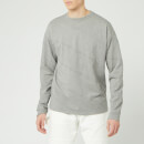 JW Anderson Men's Long Sleeve Diagonal Panelled T-Shirt - Frost Melange