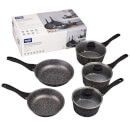 Denby Granite Finish Cast Iron Aluminium 5 Piece Pan Set
