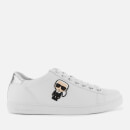 Karl Lagerfeld Women's Kupsole II Karl Ikonic Leather Cupsole Trainers - White/Silver