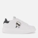 Karl Lagerfeld Men's Kapri Karl Ikonic 3D Lace Leather Trainers - White