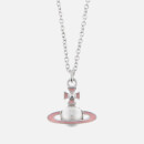 Vivienne Westwood Women's Iris Bas Relief Pendant - Rhodium Pearl Pink