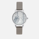 Olivia Burton Women's Snow Globe Sunray Owl Watch - Vegan London Grey/Silver