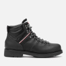 Tommy Hilfiger Men's Suede Material Mix Hiking Style Boots - Black