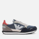 Emporio Armani Men's Running Style Trainers - Navy/White/Plum