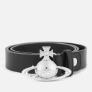 Vivienne Westwood Orb Buckle Palladium Belt - Black