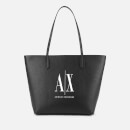 Armani Exchange Women's Logo Shopping Tote Bag - Black