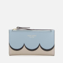 Kate Spade New York Women's Intarsia Scallop Small Slim Bifold Wallet - Horizon Blue