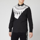 Neil Barrett Men's Fairisle Thunderbolt Shirt - White/Black