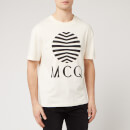McQ Alexander McQueen Men's Dropped Shoulder Logo T-Shirt - Oyster