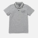 Emporio Armani EA7 Boys' Short Sleeve Small Logo Polo Shirt - Medium Grey Melange