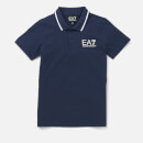 Emporio Armani EA7 Boys' Short Sleeve Small Logo Polo Shirt - Navy Blue