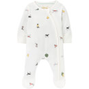Joules Baby The Zip Babygrow - White Farm Print