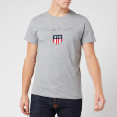 GANT Men's Shield Short Sleeve T-Shirt - Grey Melange