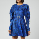 ROTATE Birger Christensen Women's Tara Taffetta Mini Dress - Dazzling Blue