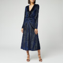 ROTATE Birger Christensen Women's Number 7 Velvet Dress - Twilight Blue