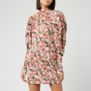 ROTATE Birger Christensen Women's Kim Floral Mini Dress - Whitecap Gray