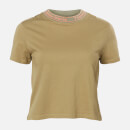 Tommy Jeans Women's TJW Branded Neck T-Shirt - Olive Tree