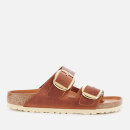 Birkenstock Women's Arizona Big Buckle Oiled Leather Double Strap Sandals - Cognac