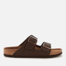 Birkenstock Men's Arizona Saddle Matt Vegan Double Strap Sandals - Brown Veg