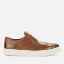 Clarks Men's Hero Limit Leather Brogue Trainers - British Tan