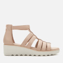 Clarks Women's Jilian Nina Leather Wedged Sandals - Blush