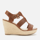 Clarks Women's Maritsa95 Glad Leather Wedged Sandals - Tan