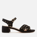 Clarks Women's Sheer35 Strap Suede Block Heeled Sandals - Black