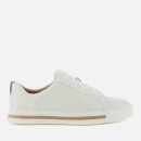 Clarks Women's Un Maui Lace Leather Cupsole Trainers - White