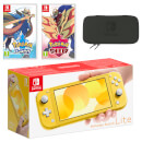 Nintendo Switch Lite (Yellow) Pokémon Sword and Pokémon Shield Double Pack