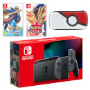 Nintendo Switch (Grey) Pokémon Sword and Pokémon Shield Double Pack
