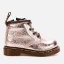 Dr. Martens Toddlers' 1460 I Crinkle Metallic Lace Up Boots - Pink Salt