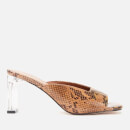 Kurt Geiger London Women's Briane Leather Heeled Mules - Beige Comb