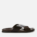 Kurt Geiger London Men's Logan Leather Slide Sandals - Brown