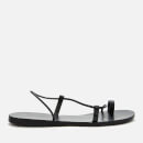 Ancient Greek Sandals Women's Afea Leather Slide Sandals - Black