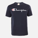 Champion Men's Large Script Logo T-Shirt - Navy