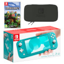 Nintendo Switch Lite (Turquoise) Minecraft Pack