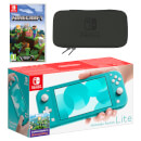 Nintendo Switch Lite (Turquoise) Minecraft Pack