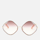 Chloé Women's Poppy Diamond Frame Sunglasses - Havana/Brown Rose Sand