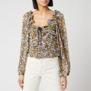 Free People Women's Mabel Printed Blouse - Black
