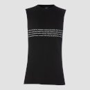 Rest Day Slogan Drop Armhole Tank - Black - XS