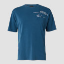MP Rest Day Staggered Slogan Mannen T-Shirt - Blue Jay - XS
