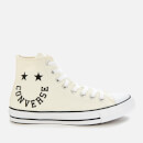 Converse Men's Chuck Taylor All Star Smile Hi-Top Trainers - Egret/Black/White